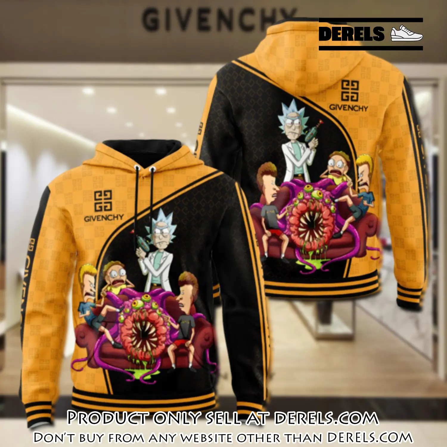 Givenchy rick and morty unisex hoodie luxury brand gifts  jh2010 dr1946441